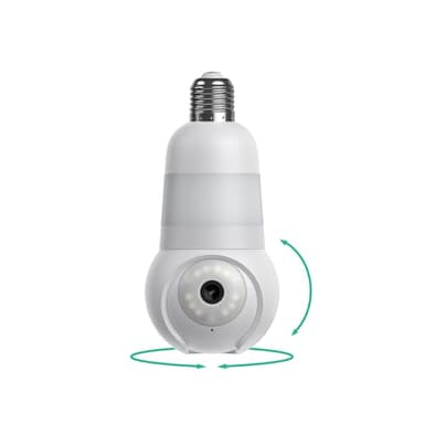 Luna Light Bulb Security Cameras Wireless Outdoor Indoor, 360° Pan Tilt, Color Night Vision, LED Bulb & Spotlight, 2.4GHz Wi-Fi 6, Porch Light Cameras for Home Security (2026 Upgrade Version)