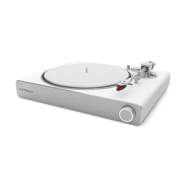 Victrola Stream Carbon - Wi-Fi Streaming 2-Speed Turntable with Bluetooth, Works with Sonos, UPnP Wi-Fi Streaming, Roon Ready Relay, Ortofon 2M Red Cartridge & Carbon Fiber Tonearm (White/Silver)