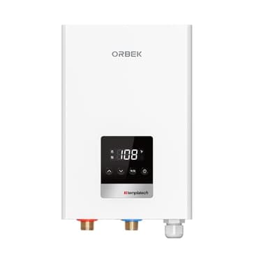 14kW Tankless Water Heater Electric, ORBEK On Demand Instant Hot Water Heater 240V, Max 3.38 GPM, Supply for 1-2 Fixtures, ETL Certified, Indoor Installation, New Upgraded 2.0