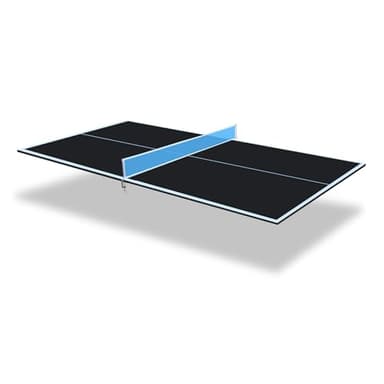 7/8/9ft Mid-Size Ping Pong Conversion Top with Net Set for Billiard and Pool Tables - Regulation Top Converts Billiards into Ping Pong Table Blue/Green/Black (Black, 7 FT)