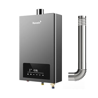 Ranein Propane Gas Tankless Water Heater, Indoor Max 3.6 GPM, 80,000 BTU Instant Hot Water Heater