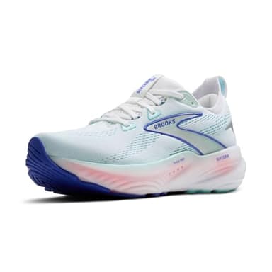 Brooks Women’s Glycerin 22 Neutral Running Shoe - White/Limpet Shell/Amparo Blue - 8.5 Medium