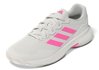 Adidas Women's Gamecourt 2.0 Tennis, White/Lucid Pink/Black, 9.5