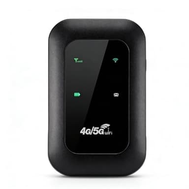 LICAEVEY 4G Portable WiFi Hotspot, 300Mbps High Speed Mobile Router with SIM Card Slot and Indicator Display, 10h Battery for Travel, Supports 10 Devices, for Travel, Home, Gaming