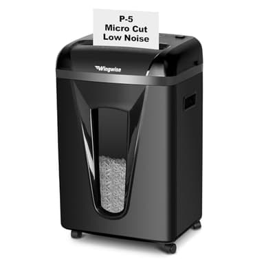 P-5 Paper Shredder, 9 Sheets High-Security Micro-Cut Shredder, 2.4m/min High-Speed Shredding, 5.8 Gallon Bin, CD/Credit Card Shredder with Anti-Jam & Dual Modes