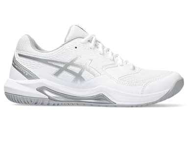 ASICS Women's Gel-Dedicate 8 Tennis Shoes, 9, White/Pure Silver