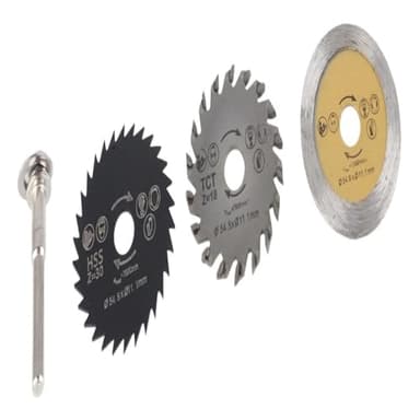 Rotorazer Circular 3Pcs 54.8mm HSS Mini Saw Disc for Wood Plastic Aluminum Cutting with Rotary Tool Mandrel