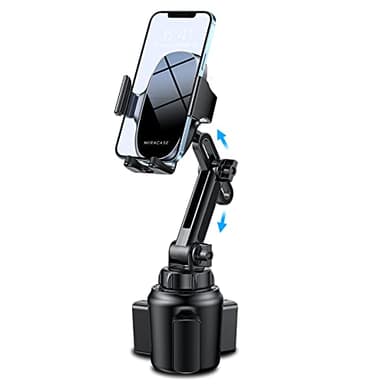 Miracase [Upgraded Version] Cup Phone Holder for Car, Universal Adjustable Long Neck Car Phone Mount Cradle Friendly Compatible with iPhone Samsung Google and All 4.0-7.0 inches Smartphones