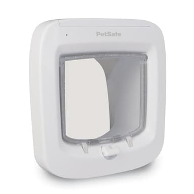 PetSafe Microchip Cat Door, Exterior or Interior Pet Door - Multi-User RFID Access Up to 40 Pets, 4-Way Locking, Weatherproof, DIY Easy Install, Hardware Kit; Privacy for Cat Litter Box or Pet Feeder