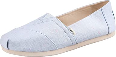 Toms Women's Alpargata, Light Blue Speckled Linen,7.5