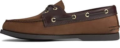 Sperry Men's Authentic Original 2-Eye Leather Boat Shoe, Brown Buck, 11