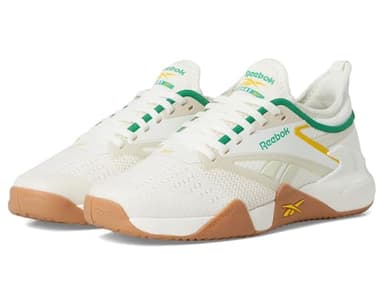 Reebok Women's Nano Court Womens Tennis Shoes, Pickleball Shoes for Women, Chalk/Alabaster/Upgrade Green, Women's Size 9