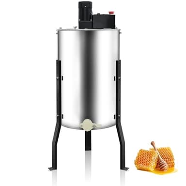 Electric Honey Extractor, Smart 3 Frames Beekeeping Equipment with 140W Adjustable-Speed Spinner, Durable & Easy to Clean, Stainless Steel Honey Separator for Apiary, Farm, Backyard