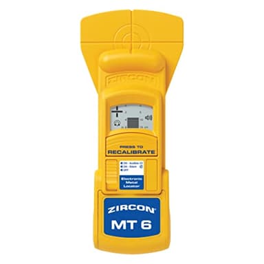Zircon MetalliScanner MT6 Professional Metal Detector – Deep-Scanning Handheld Metal Locator for Ferrous and Non-Ferrous Metals – Detects Pipes, Rebar, and Studs in Walls, Floors, and Concrete, Yellow