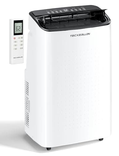 TECXERLLON 15000 BTU Portable Air Conditioners Cools Up to 800 Sq.Ft., 4-in-1 Smart Portable AC Unit with Cooling, Dehumidifier, Fan & Sleep Mode, Self-Evaporating, Remote Control for Home & Office