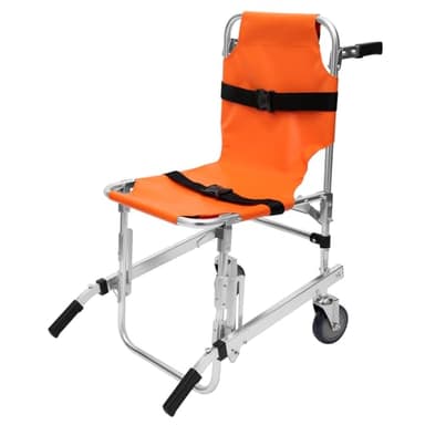Portable Climbing Chair and Staircase Chair, 350 Pound Load Capacity Foldable Aluminum Staircase Lift Chairs with 2 Wheels, for The Evacuation of Elderly and Disabled Firefighters