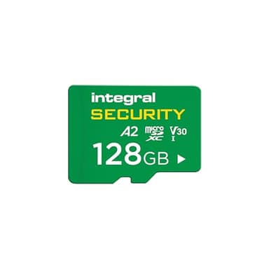 Integral 128GB High Endurance microSD Card, UHS-I V30 U3 A2, 4K for CCTV, Dash Cams, Home Security, Baby Monitors & Body cams, Up to 24 Hours Overwrite and 24,000 Hours Continuous Recording