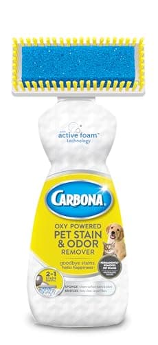 Carbona 2-in-1 Oxy-Powered Pet Stain & Odor Remover (13.5 Fl Oz), Carpet Spot Cleaner Removes Urine Odor, Lifts Mud & Vomit Stains, Prevents Resoiling