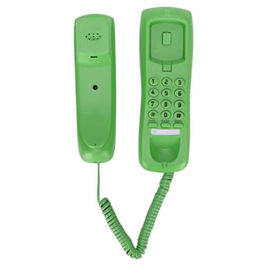 KXT628 Tattle Phone for Classroom, Convetible Landline Pulse Tone Dialing Anti Interference Thunder House Phone for Hotel Office Home 7.9x2.4x2.2in (Green)