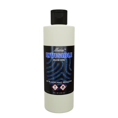UV Reactive Black Light Invisible Ink (8 Fl Oz, Blue)