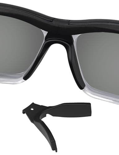 Well-aimed Replacement Nose Pads Compatible with OnGuard OG225S (57mm) Eyewear Glasses, Comfortable Soft Rubber Nose Piece, Easy To Install - 1 Piece Black