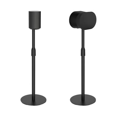 PEGZONE 26.9"-42.6" Height Adjustable Speaker Stands Compatible with SONOS Era 300 and Era 100, Floor Stands with Cable Management, Speaker Mount, Black, 2 Pack (Pair)