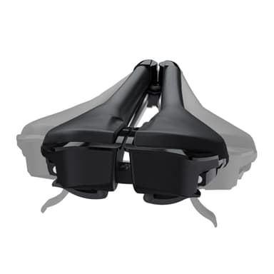 HUGEOAKS Width Continuously Adjustable Bike Seat - Comfortable & Prostate Friendly Bicycle Saddle for Mountain Bikes, Road Bikes, City Bikes & Exercise Bikes (1 Pack)