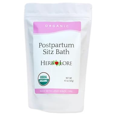 Herb Lore Organic Postpartum Sitz Bath Soak, Herbal After Birth Care for Perineal Healing