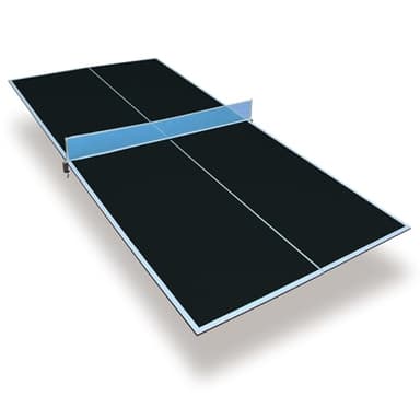7/8/9ft Mid-Size Ping Pong Conversion Top with Net Set for Billiard and Pool Tables - Regulation Top Converts Billiards into Ping Pong Table Blue/Green/Black (Black, 8 FT)