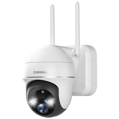 ZUMIMALL 2K Security Cameras Wireless Outdoor, Battery Powered Cameras for Home Security with 360° View, Color Night Vision, 2-Way Talk, AI Motion Alert, Siren, CloudEdge App Supported