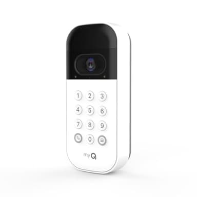 myQ Smart Garage Door Video Keypad with Wide-Angle Camera,Customizable PIN Codes,and Smartphone Control–Take Charge of Your Garage Access Works with Chamberlain, LiftMaster and Craftsman openers,White