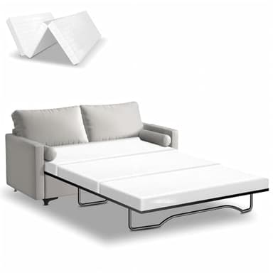 Srora 4 Inch Sofa Bed Mattress Replacement, Full Size 72" x 53", CertiPUR-US Certified, Foldable Design with Breathable Removable Washable Cover for Sleeper Couch, RV, Guest Room, Camping Use