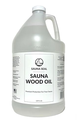 Sauna Wood Oil (1 Gallon) - Protect & Restore Sauna Benches & Walls - Non Toxic Paraffin Oil for Traditional & Infrared Saunas - Made in USA (128oz /1 Gallon)