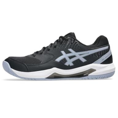 ASICS Men's Gel-Dedicate 8 Tennis Shoes, 10.5, Black/Grey Blue