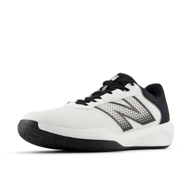 New Balance Men's 696 V6 Tennis Shoe, White/Black, 11
