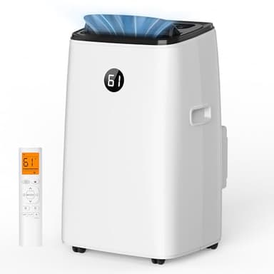 14000 BTU Portable Air Conditioners Cools Up to 700 Sq.Ft, 3-in-1 Energy Efficient Portable AC Unit with Remote Control,Dehumidifier Fan,Smart Quite Sleep Mode,Timer,Auto Swing,for Room Bedrooms