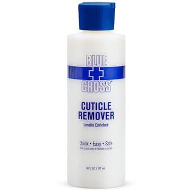 Cuticle Remover & Softener Liquid for Nails – Blue Cross Professional Nail Care with Lanolin, Hydrating Treatment for Dry Cuticles & Hangnails, Made in USA, 6oz