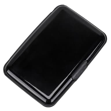 ELFISH Mini RFID Aluminum Wallet Credit Cards Holder Business Card Case Metal ID Case for Men Women (Black)