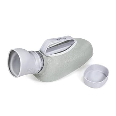 Men's Portable Urinals by DaDYearn - Huge 40oz/1200ml Capacity - Soft TPE Material - Smooth & Edgeless - Warm Cloth Cover - Premium Men's Product - Pee Bottle Pee Container for Travel