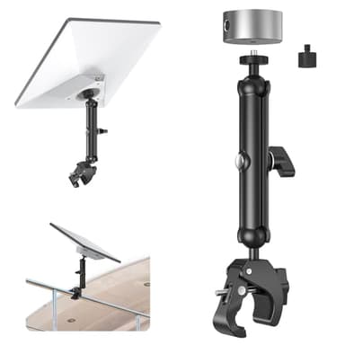 EDUP LOVE Starlink Mini Clamp Mount for RV Camper Roof Rack Balcony, 2026 Upgraded Adjustable Aluminum Tripod Pole Bracket with 1/4"-20 & 3/8"-16 Thread, Fit for Starlink Mini/ Mini X