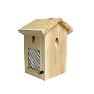 Carpenter Bee Traps for Outside, Piched Roof Nature Hanging Wood Boring Bee Trap for Outdoor Insect Trap (1 PCS)