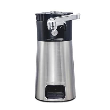 Hamilton Beach OpenStation Electric Automatic Can Opener for Kitchen with Multi Tool and Bottle and Jar Opening Tools, Auto Shutoff, Cord Storage, and Sure Cut Technology, Stainless Steel (76382)