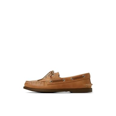 Sperry Men's Authentic Original 2-Eye Leather Boat Shoe, Royal Brown, 10