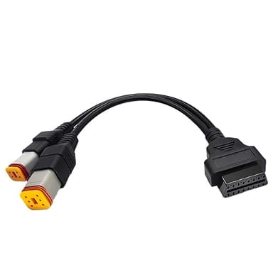 Obd2 Diagnostic Cable for Harley 4pin 6pin 2 in 1 Motorcycle OBD Scanner Adapter, OBD2 Connector Work with Motorcycle Diagnostic Tool Scanner 16 Pin to 4 Pin 6 Pin Fits for Harley Davidson Scan Tool