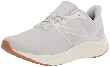 New Balance Women's Fresh Foam Arishi V4 Running Shoe, Summer Fog/Nimbus Cloud/Light Gold Metallic, 8