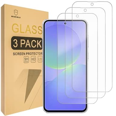 Mr.Shield Screen Protector compatible with Samsung Galaxy A37 5G / Galaxy A57 5G [Tempered Glass] [3-Pack] [Japan Glass with 9H Hardness]