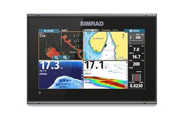 Simrad GO9 XSE Chartplotter and Fishfinder with 83/200 Transom Mount Transducer and C-MAP Discover Chart Card, 9 Inch Screen, Black, 000-16293-001