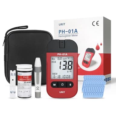 Hemoglobin Test Kit Hb Test, Hemoglobin Meter with 25 Test Strips