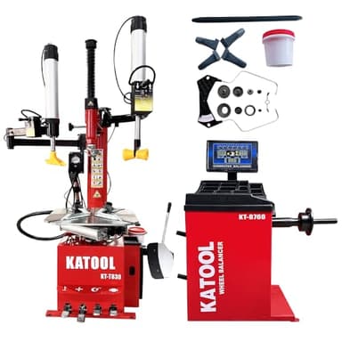 KATOOL 2.0 HP Motor Bead Blaster Tire Changer Machine Wheel Balancer Combo Tire Machine 24 Rim Wheel Tire Changer Wheel Changers