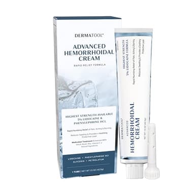 Hemorrhoid Treatment - Advanced Hemorrhoid Cream 5% Lidocaine & Phenylephrine - Hemorrhoid Shrinking Treatment - Rapid Relief of Pain, Swelling, Bleeding, Itching and Burning - Fissure & Hemorrhoids